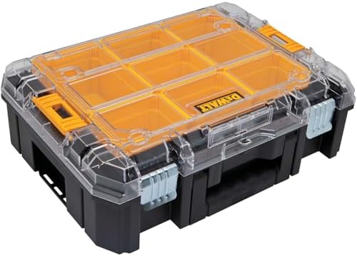 DEWALT TSTAK Tool Organizer, Small Parts and Screw Organizer Tool Box with Removable Compartments, (DWST17805)